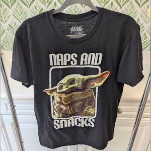 Star Wars Black "Naps And Snacks" Medium Unisex Tee